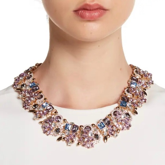 NWT EYECANDY LOS ANGELES SLOANE COLLAR SAPPHIRE BLUE NECKLACE in SILVER - Picture 2 of 10